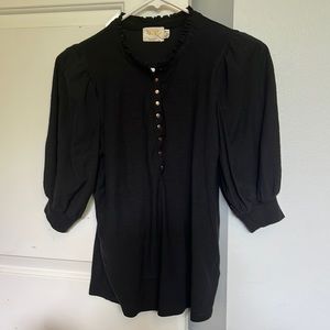 Nation Ltd Veronique Henley in jet black - worn once